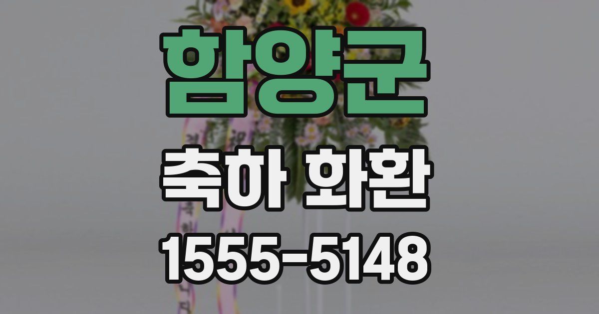 함양군 축하 화환