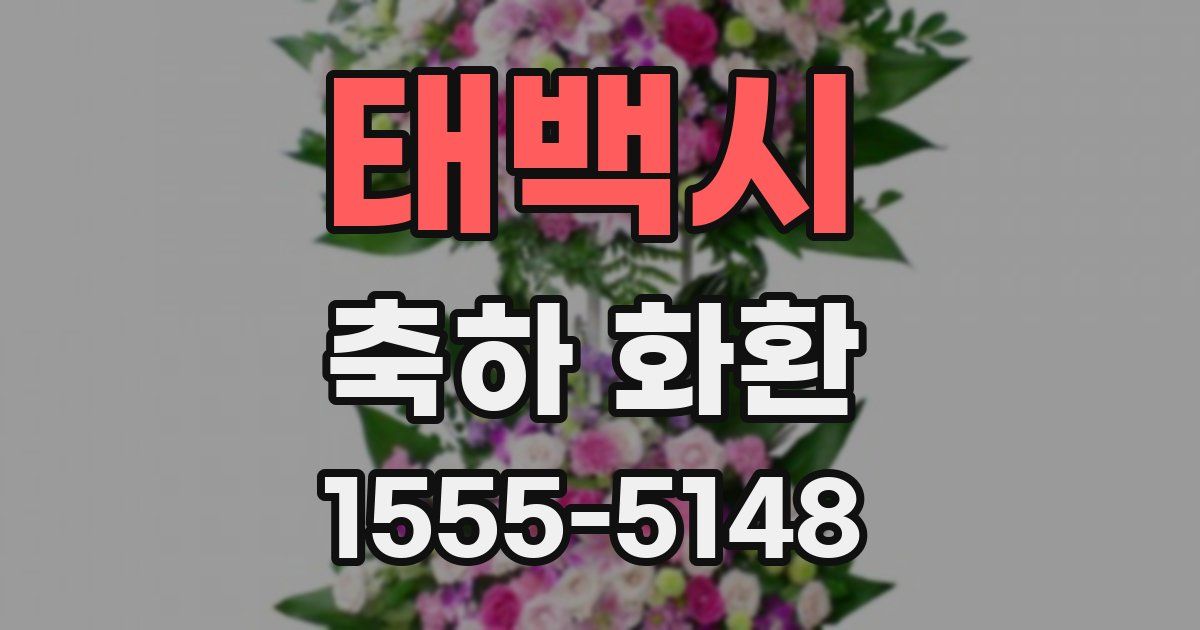 태백시 축하 화환