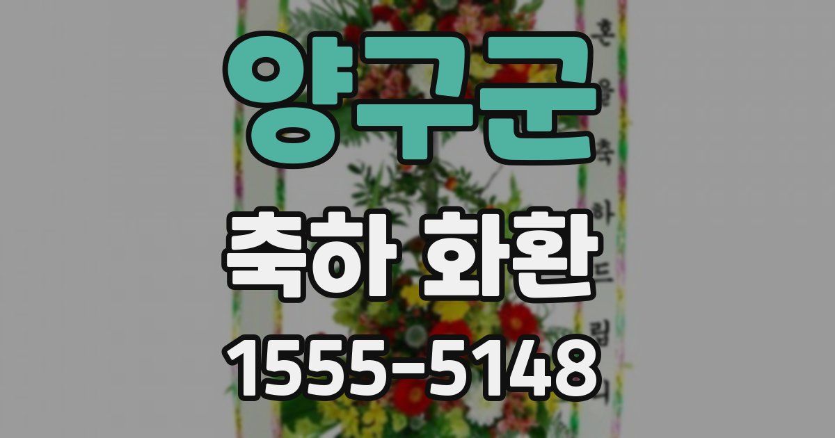 양구군 축하 화환