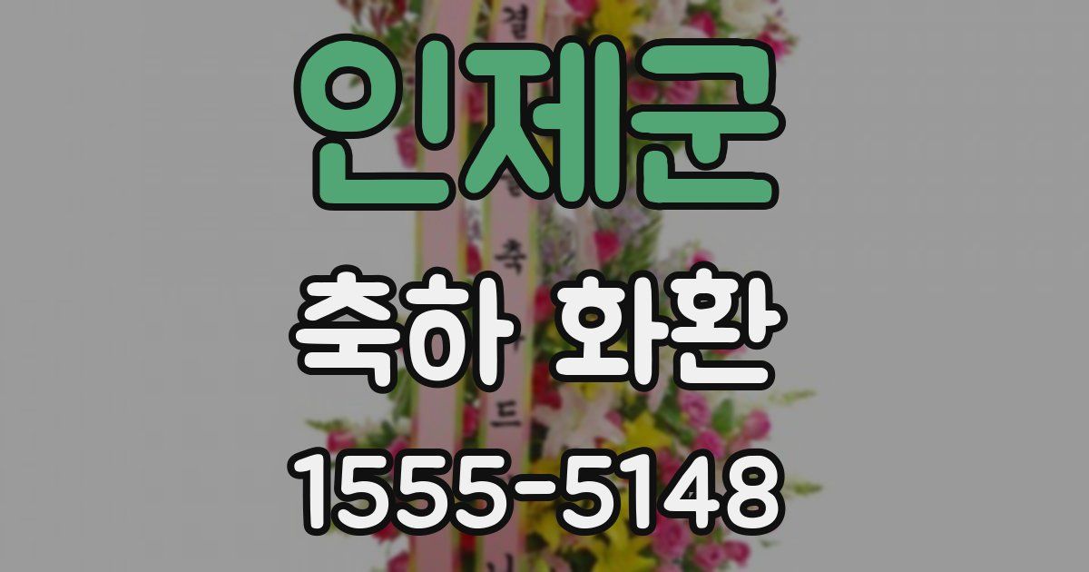 인제군 축하 화환