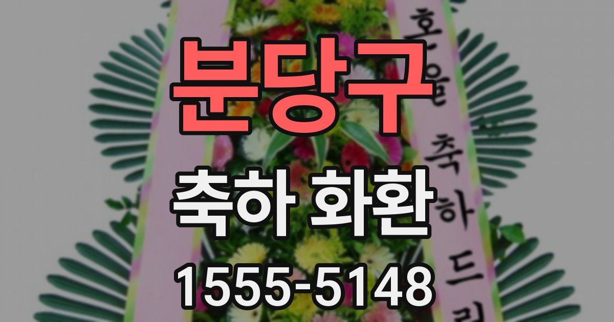 분당구 축하 화환