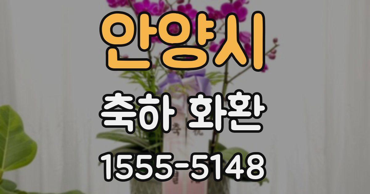 안양시 축하 화환