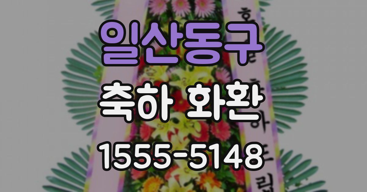 일산동구 축하 화환