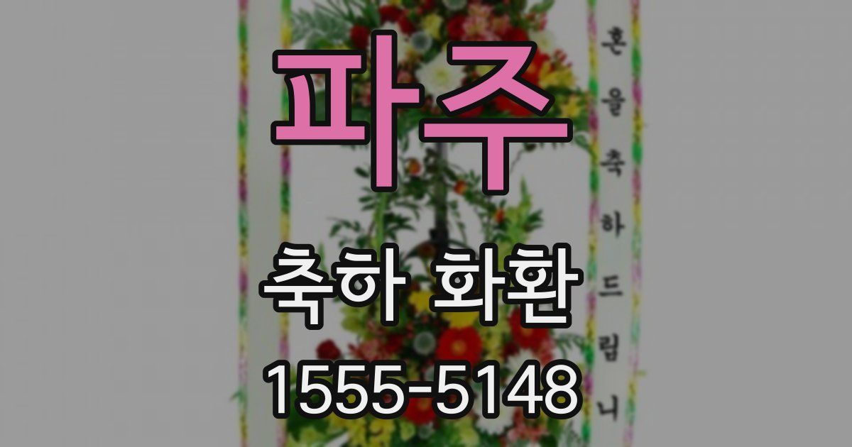 파주 축하 화환
