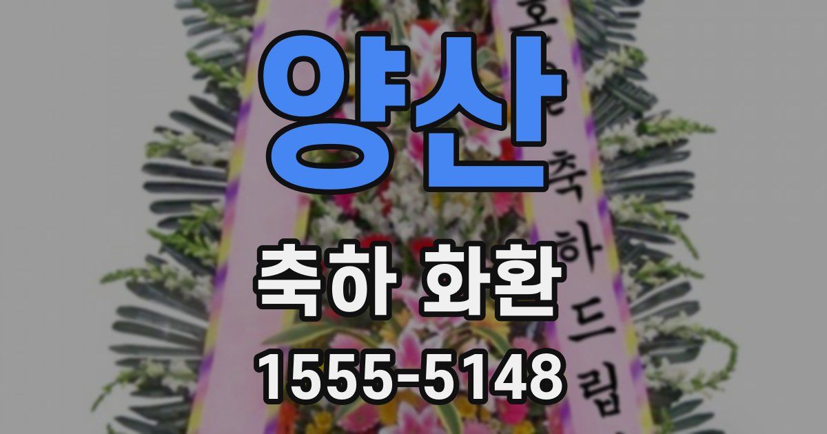 양산 축하 화환