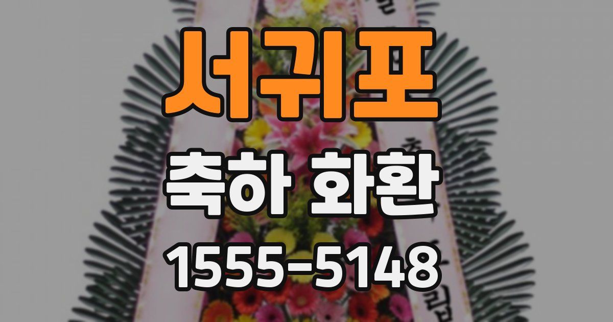 서귀포 축하 화환