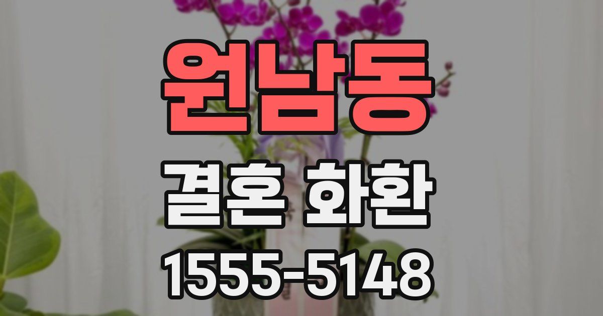 원남동 결혼 화환
