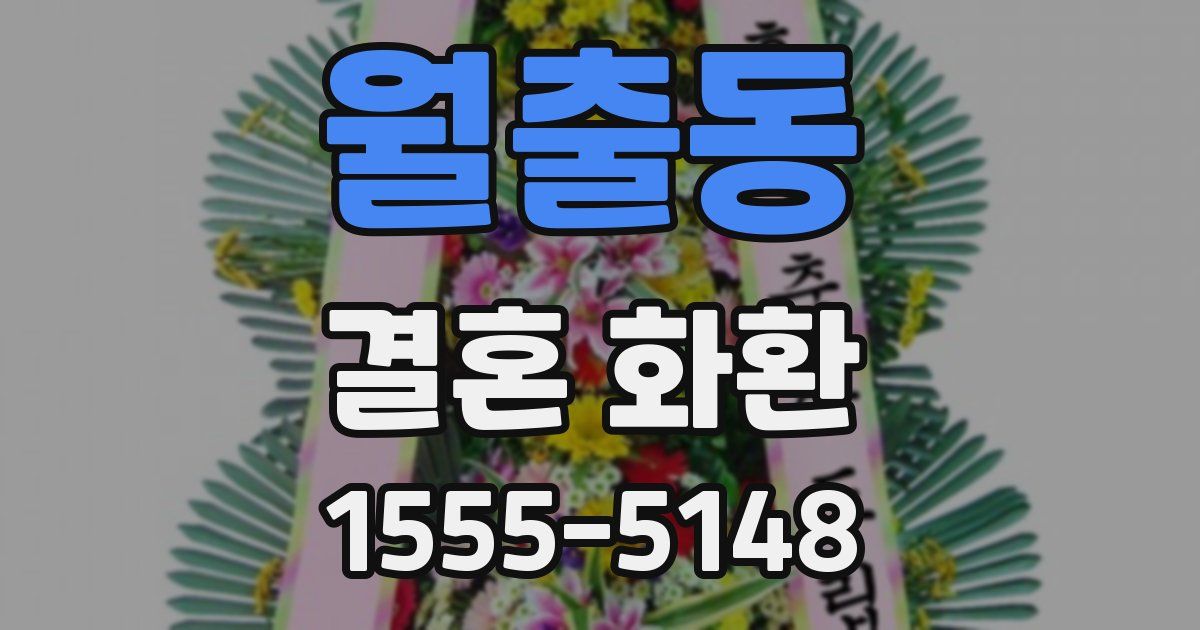 월출동 결혼 화환