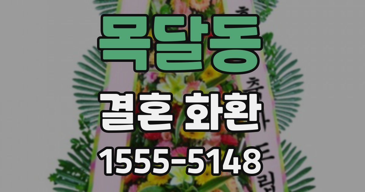 목달동 결혼 화환