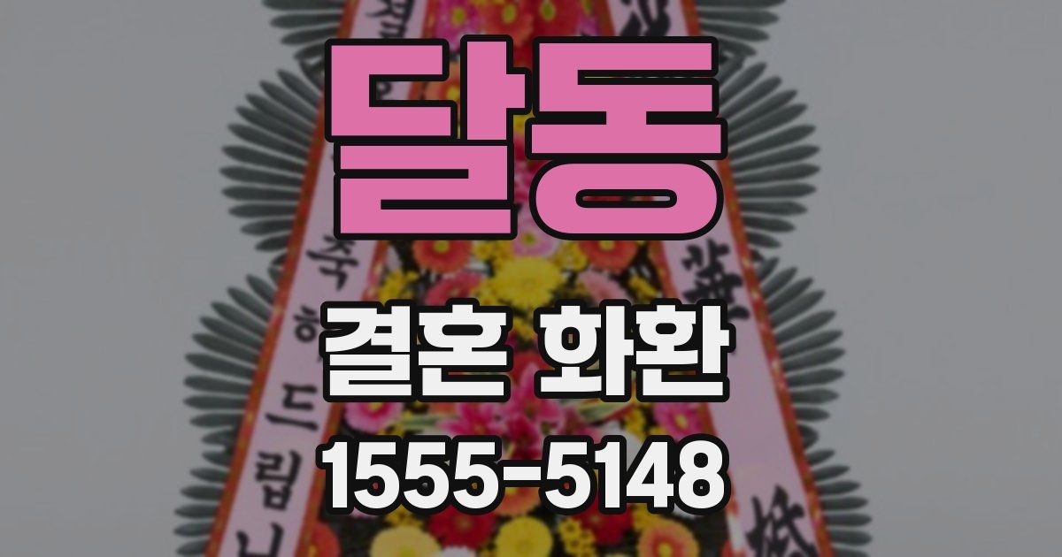 달동 결혼 화환