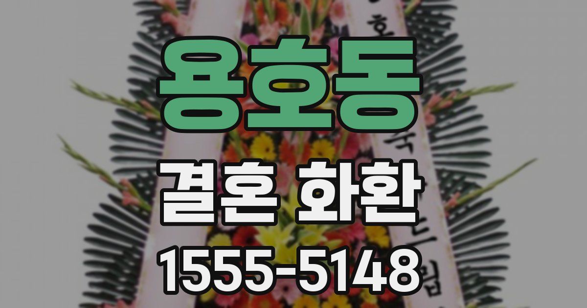 용호동 결혼 화환