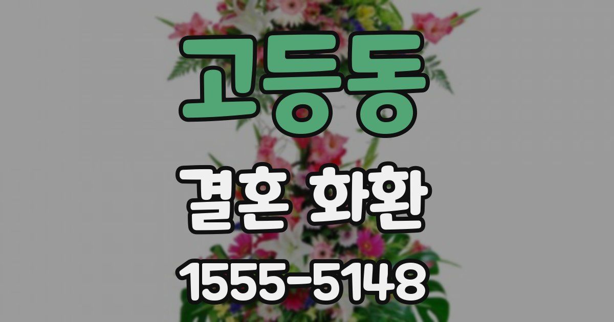 고등동 결혼 화환