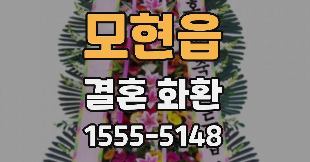 모현읍 결혼 화환