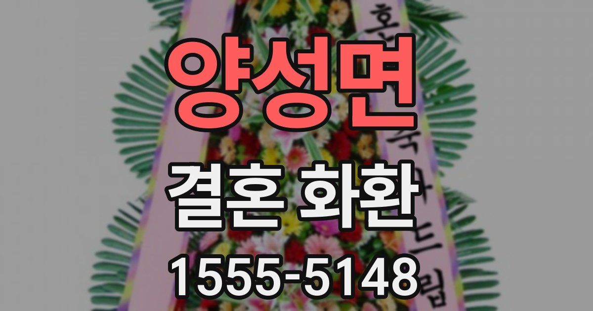 양성면 결혼 화환