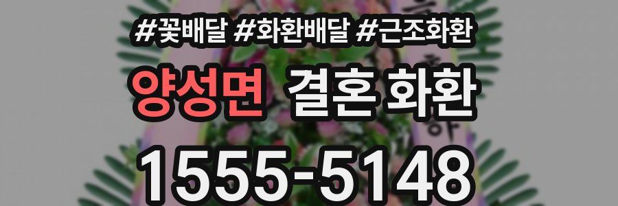 양성면 결혼 화환
