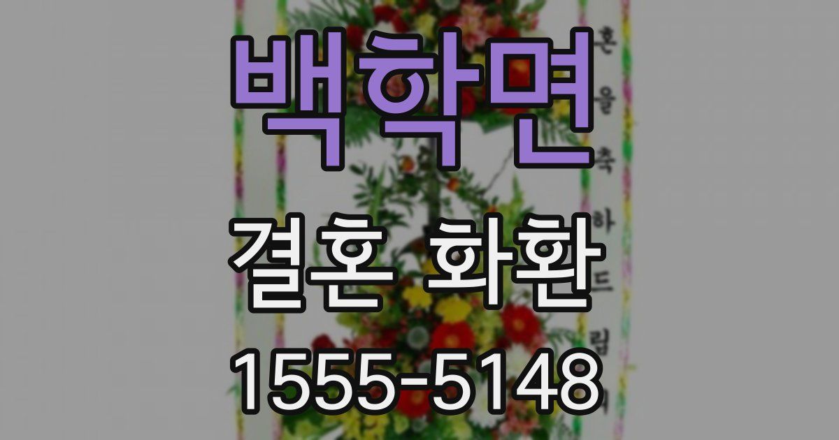 백학면 결혼 화환