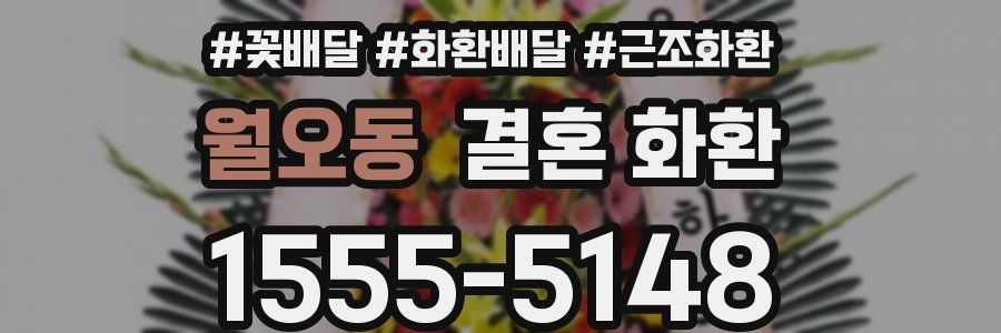 월오동 결혼 화환