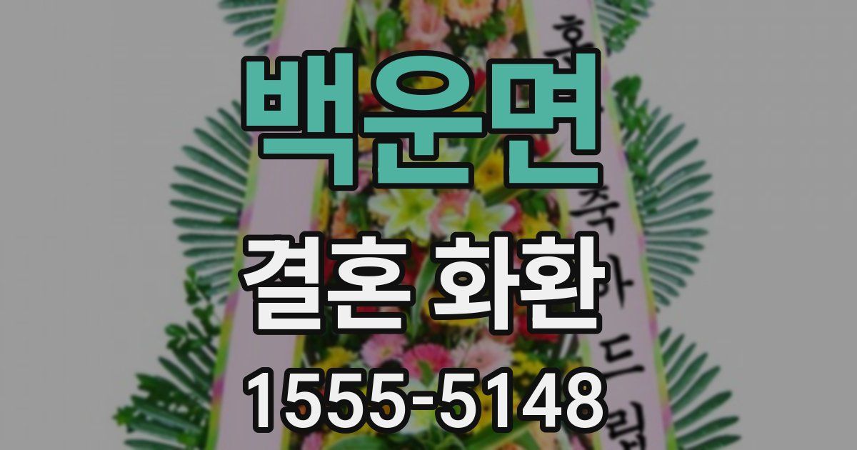백운면 결혼 화환