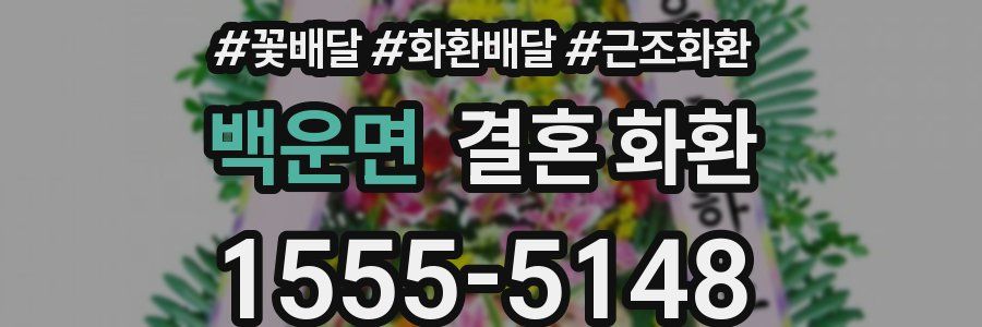 백운면 결혼 화환