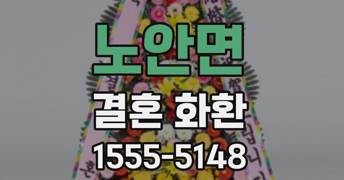 노안면 결혼 화환