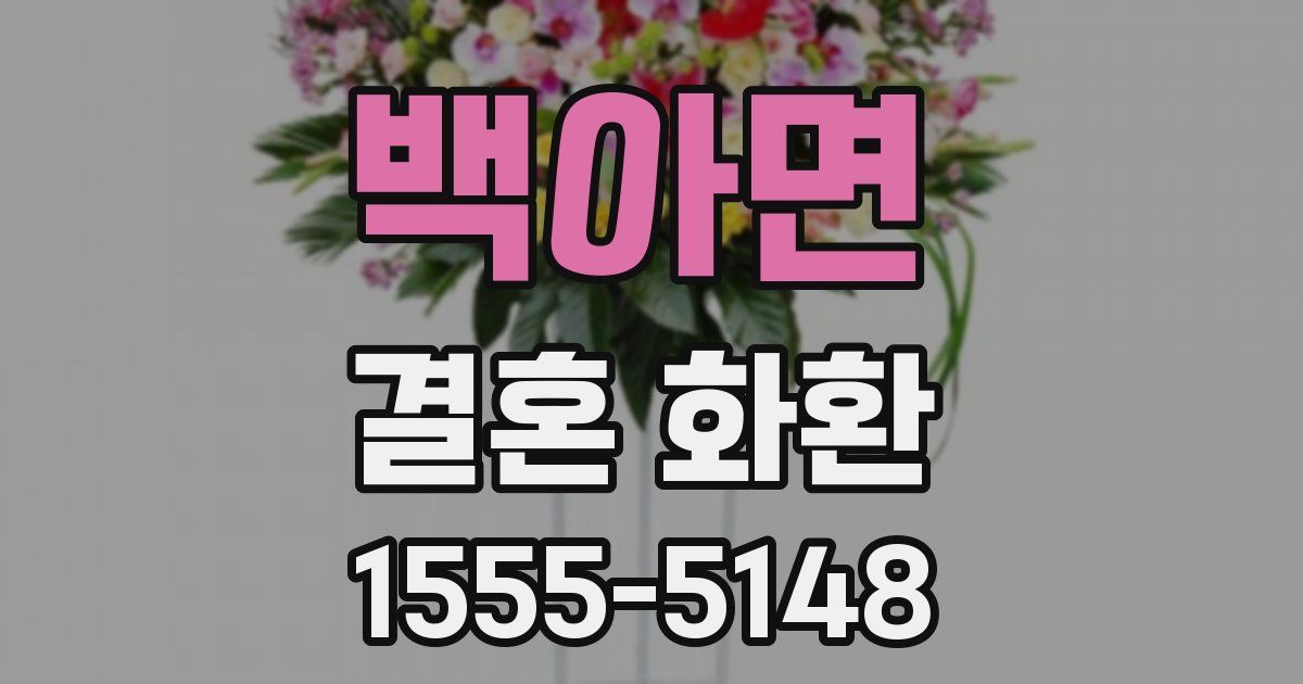 백아면 결혼 화환