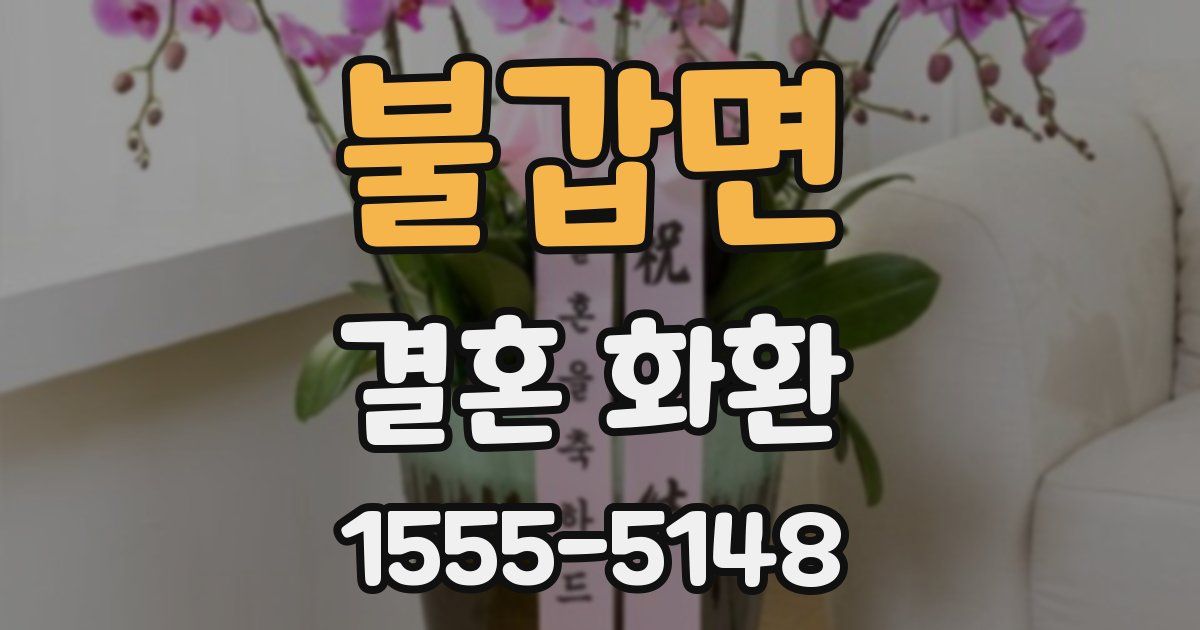 불갑면 결혼 화환
