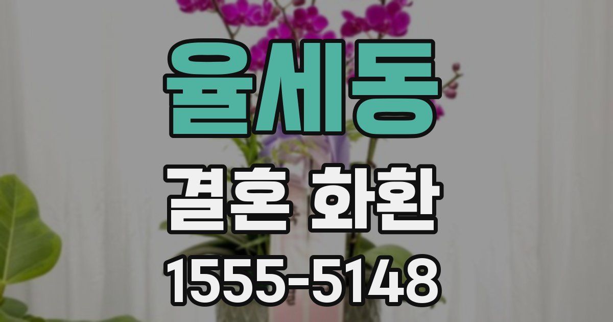 율세동 결혼 화환