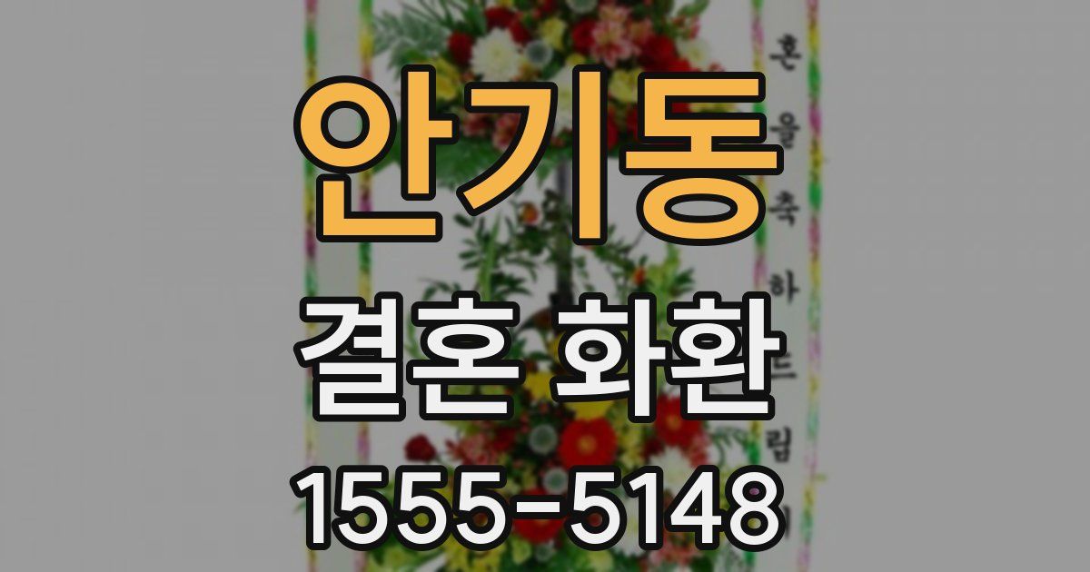 안기동 결혼 화환