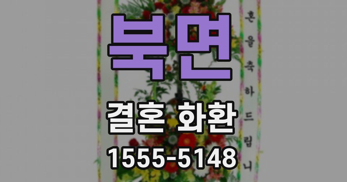 북면 결혼 화환