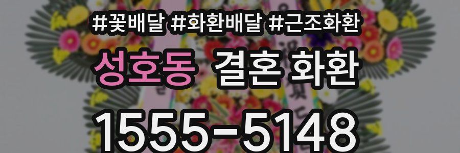 성호동 결혼 화환