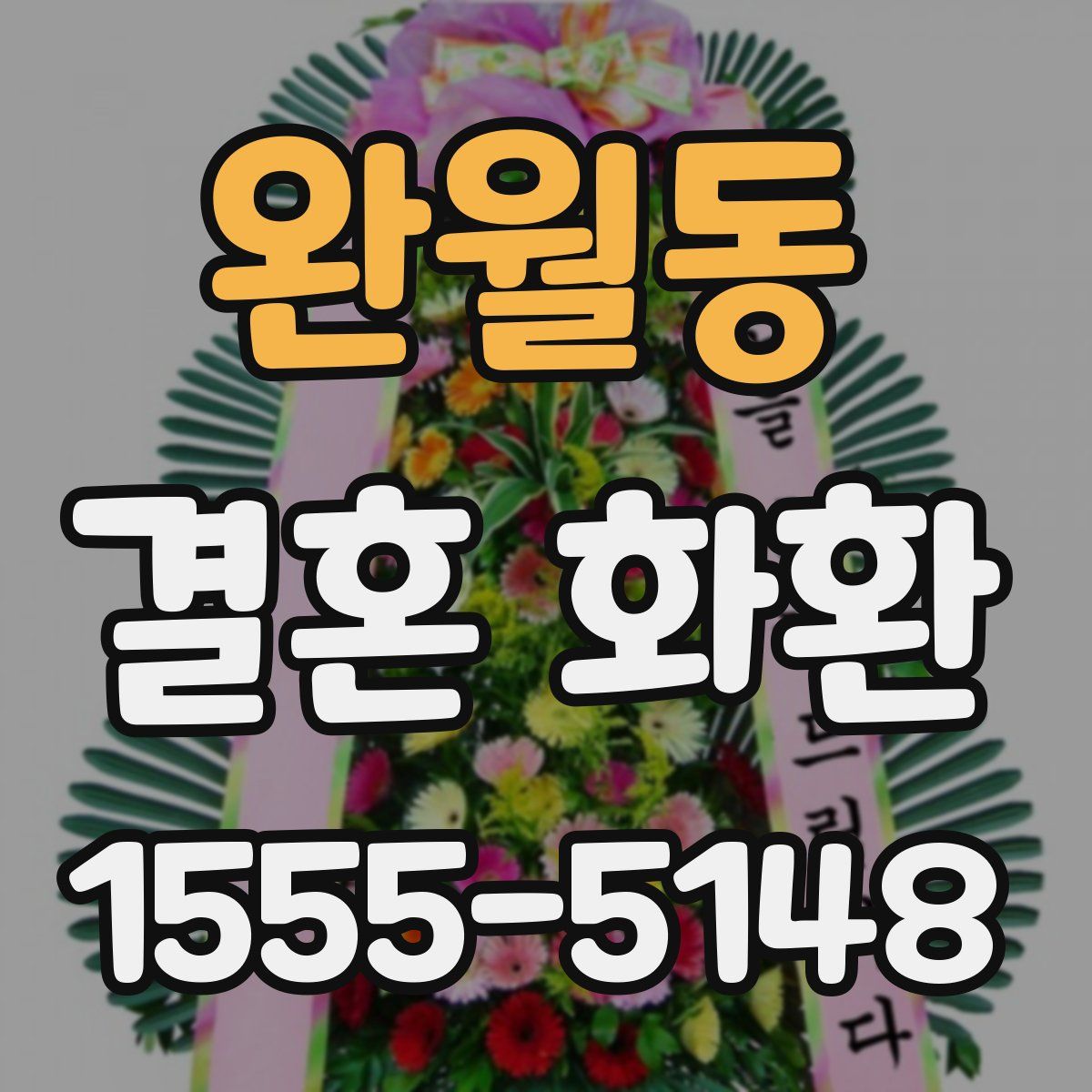 완월동 결혼 화환