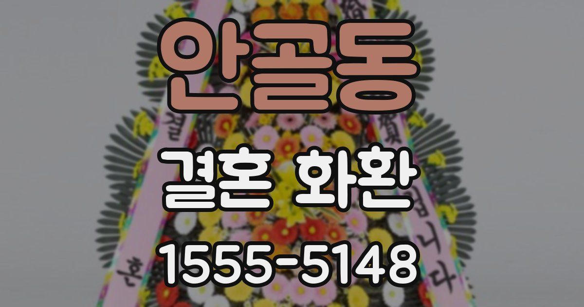 안골동 결혼 화환