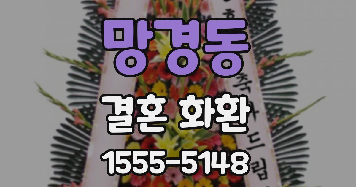 망경동 결혼 화환