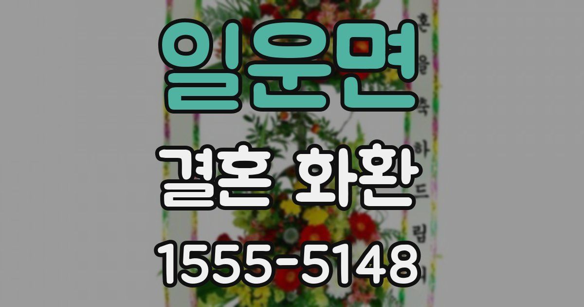 일운면 결혼 화환