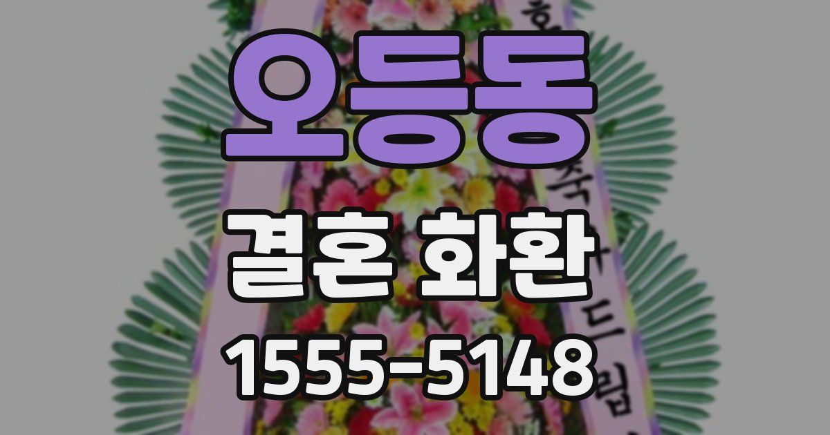 오등동 결혼 화환