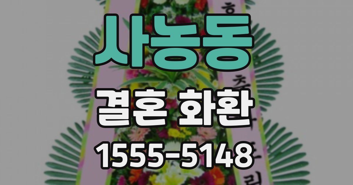 사농동 결혼 화환
