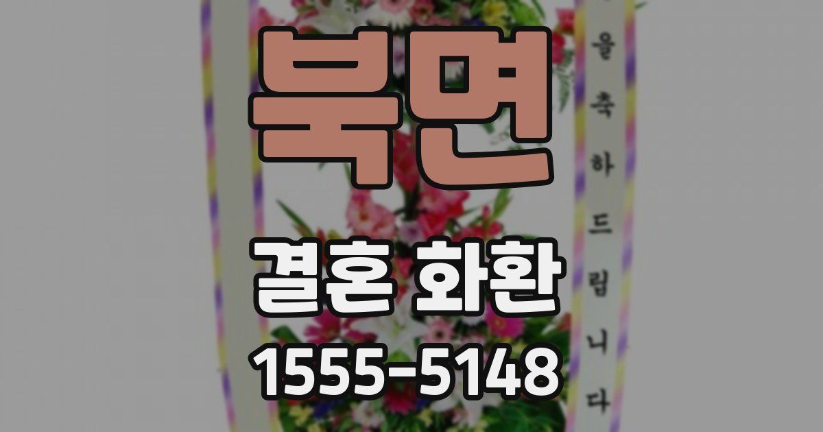 북면 결혼 화환