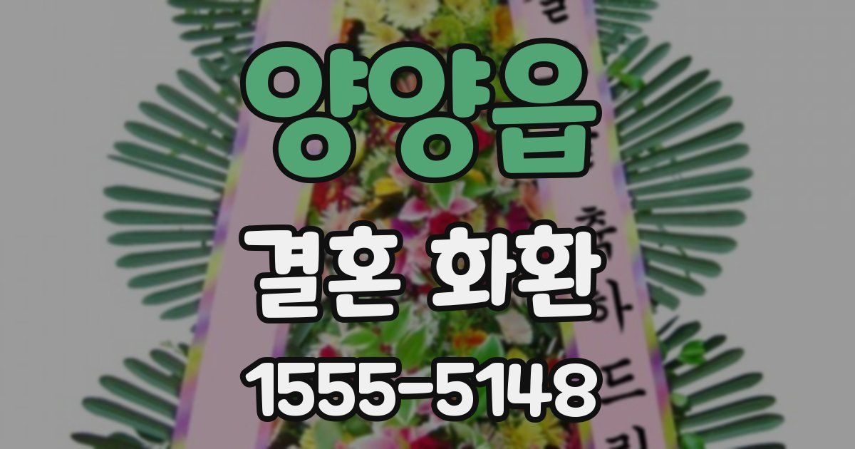 양양읍 결혼 화환