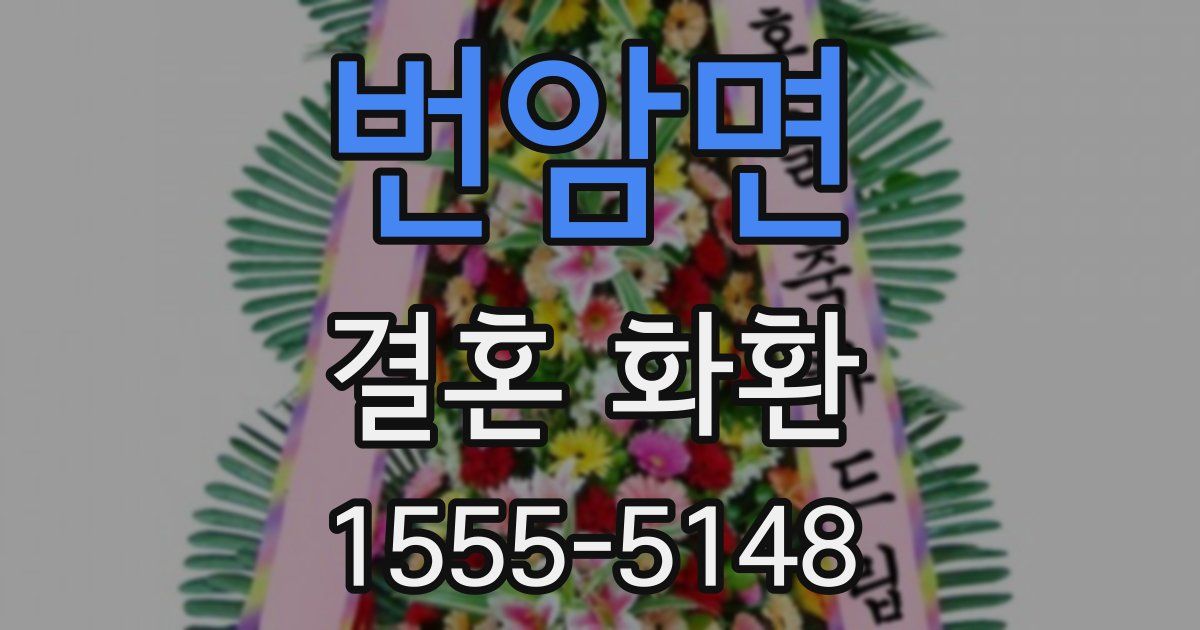 번암면 결혼 화환