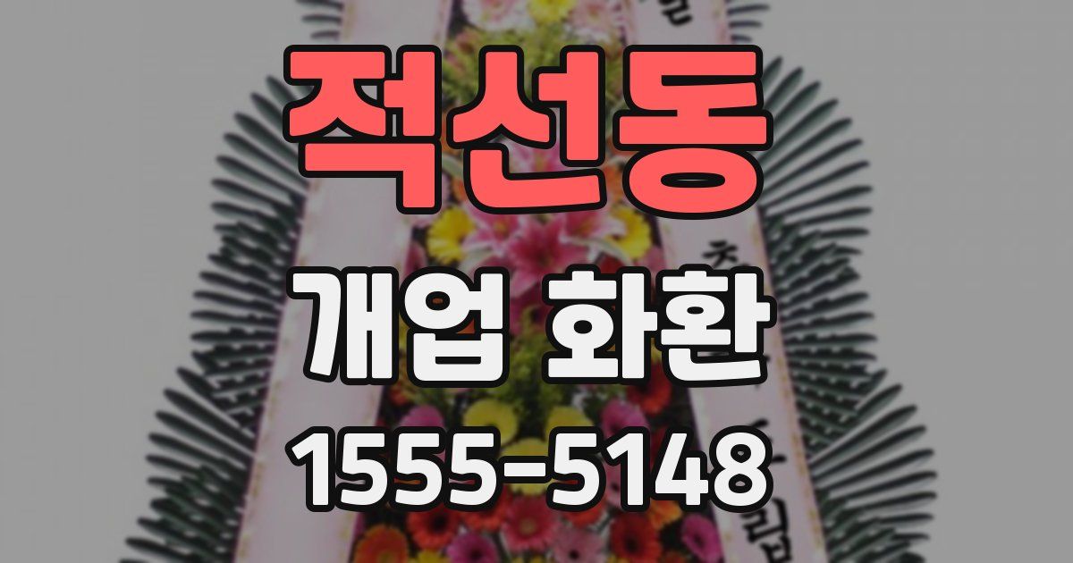 적선동 개업 화환