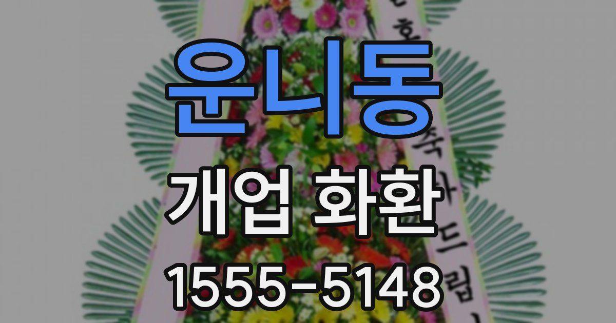 운니동 개업 화환