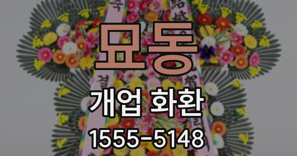 묘동 개업 화환