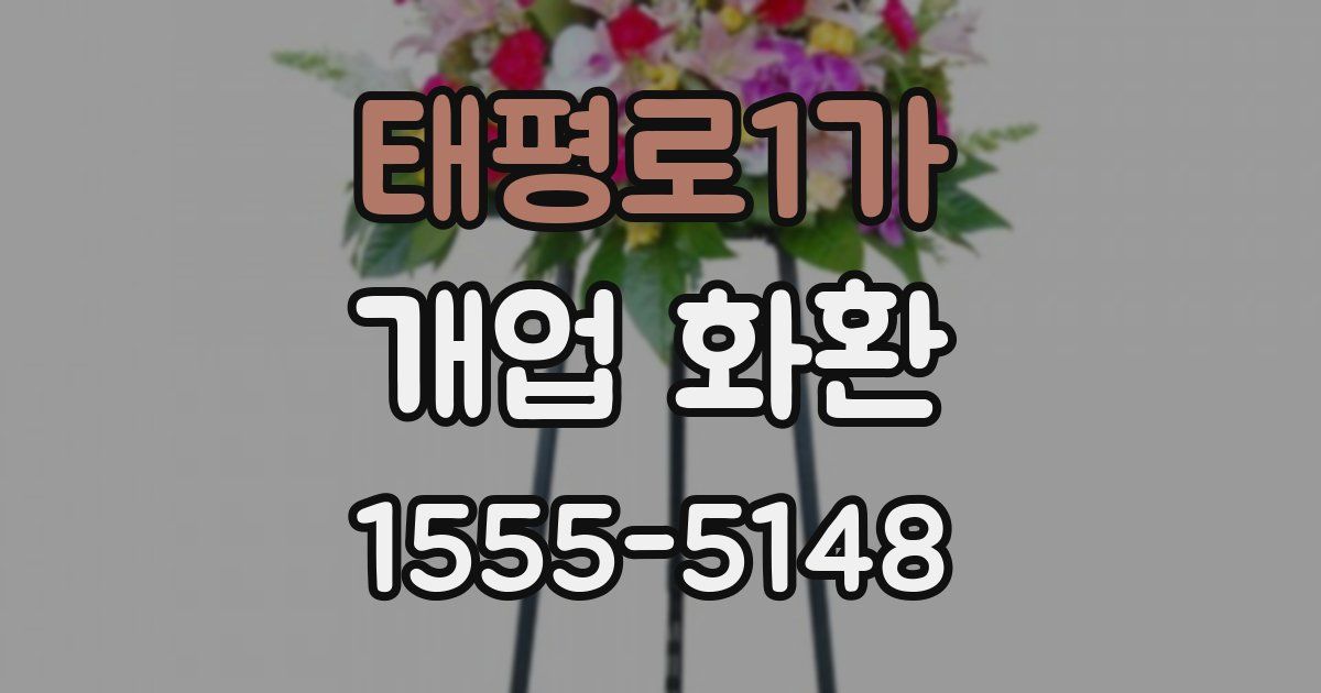 태평로1가 개업 화환