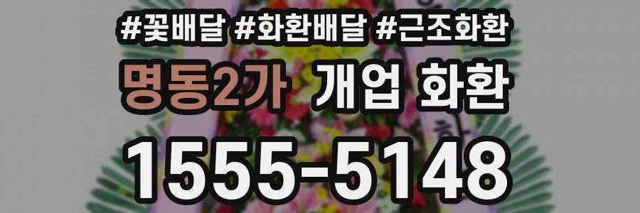 명동2가 개업 화환