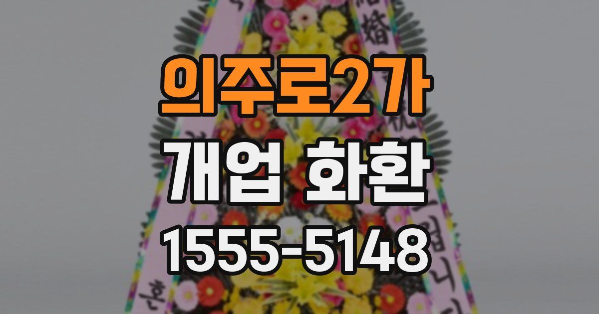 의주로2가 개업 화환