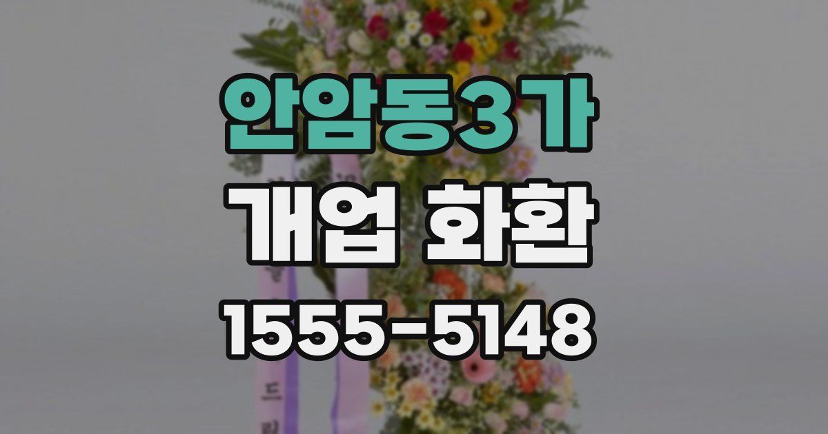 안암동3가 개업 화환
