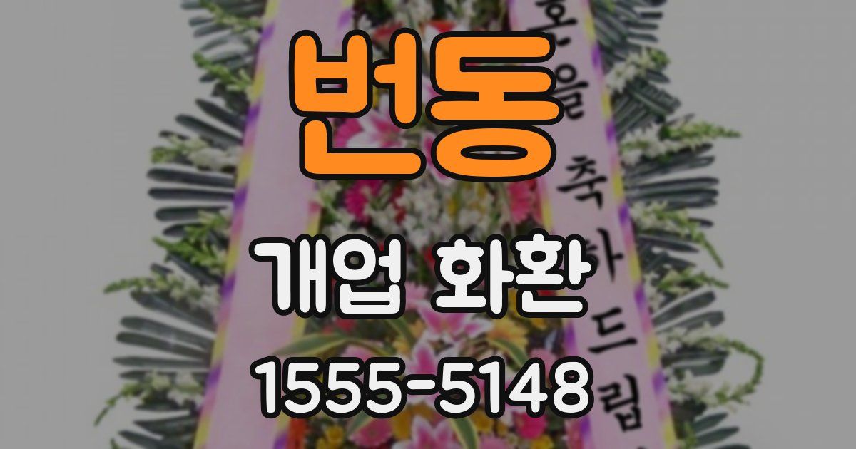 번동 개업 화환