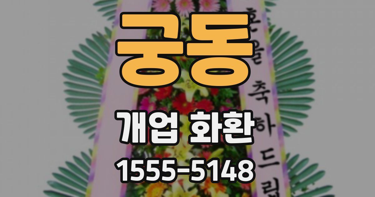 궁동 개업 화환