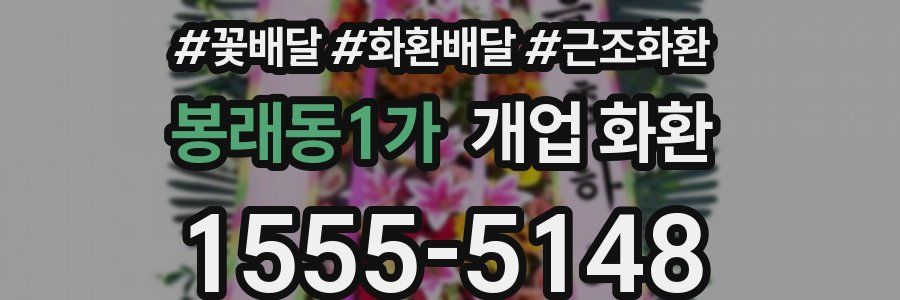 봉래동1가 개업 화환