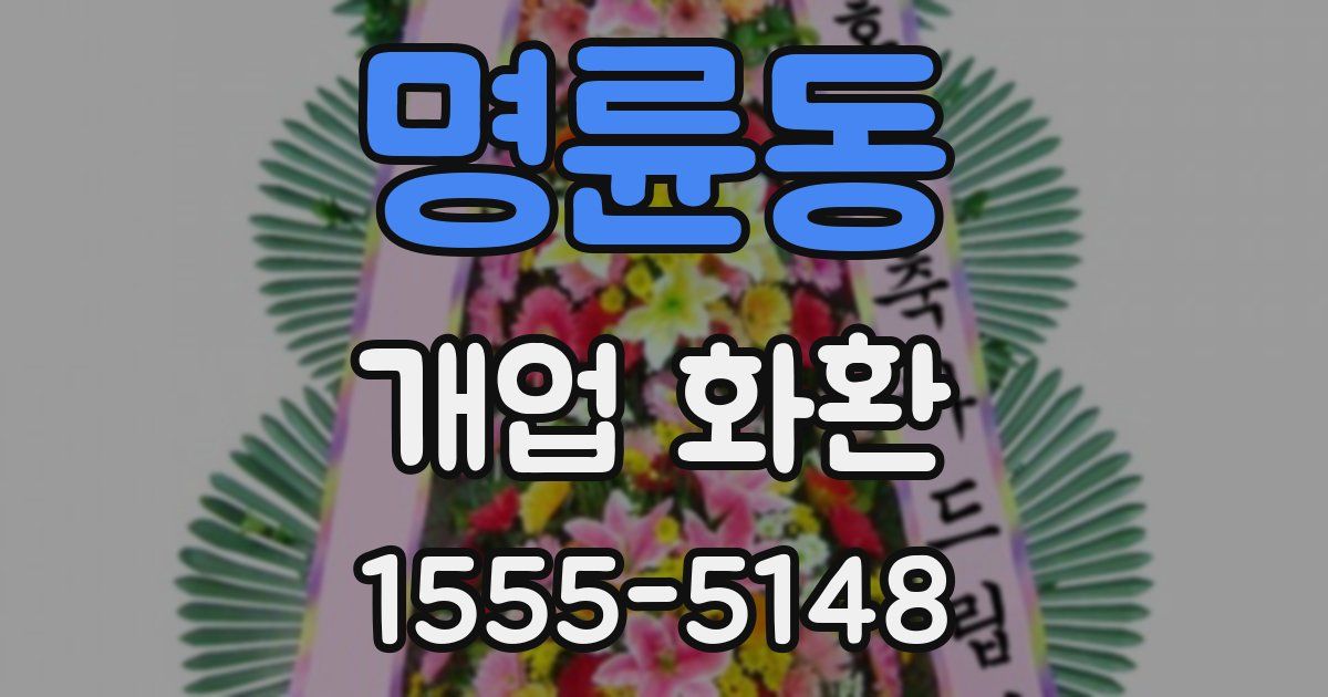 명륜동 개업 화환